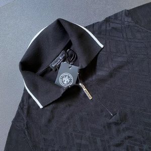 Stefano Ricci t-shirt zip polo color Black size L